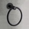 Modern Round Matte Black Towel Ring